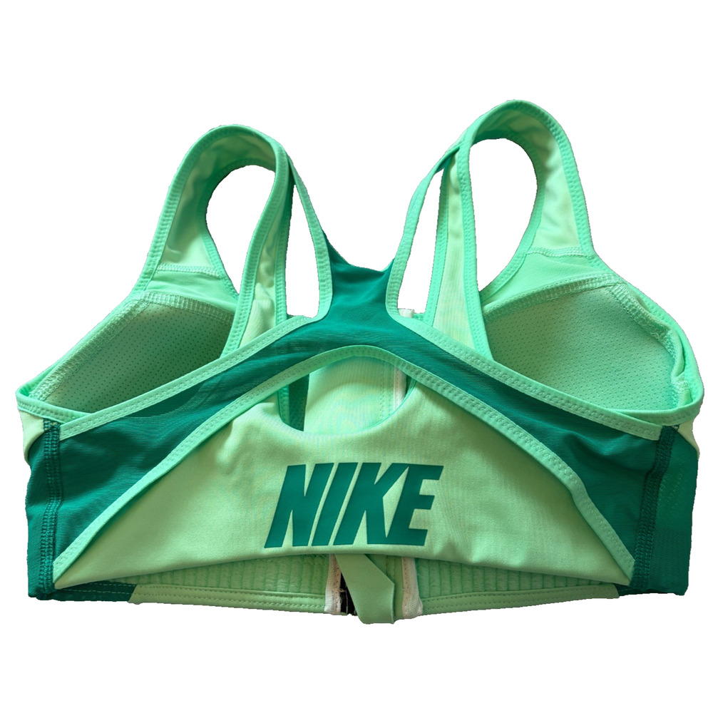 Nike Dri-FIT Shape High-Support Zip-Front‎ Sports Bra Green DN4219-342 Womens XS